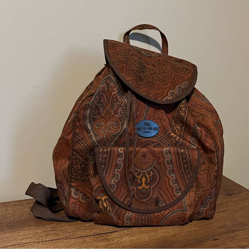 Etro Rust Paisley Backpack